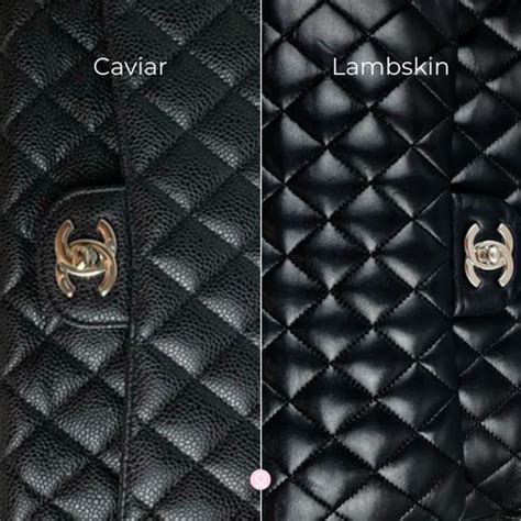 chanel crinkled calfskin|caviar vs lambskin Chanel.